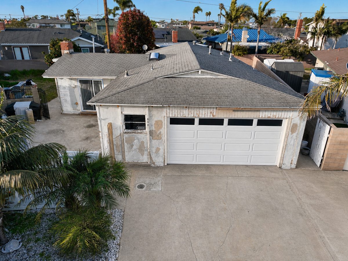 Before: Faded exterior in Seal Beach