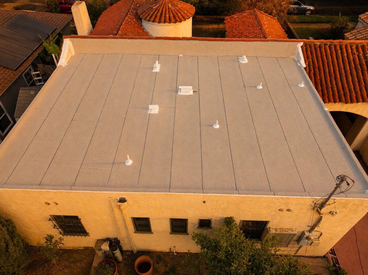 After: New flat roof in Long Beach