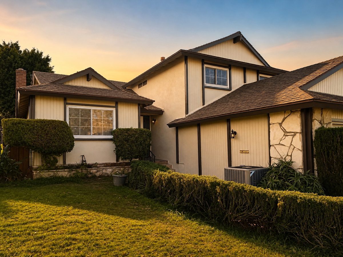 Freshly repainted exterior home in Harbor City, CA