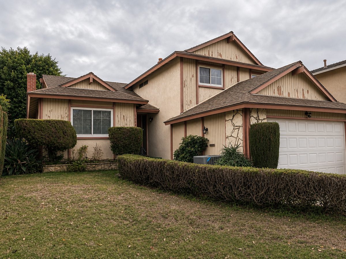 Before: Worn exterior in Harbor City