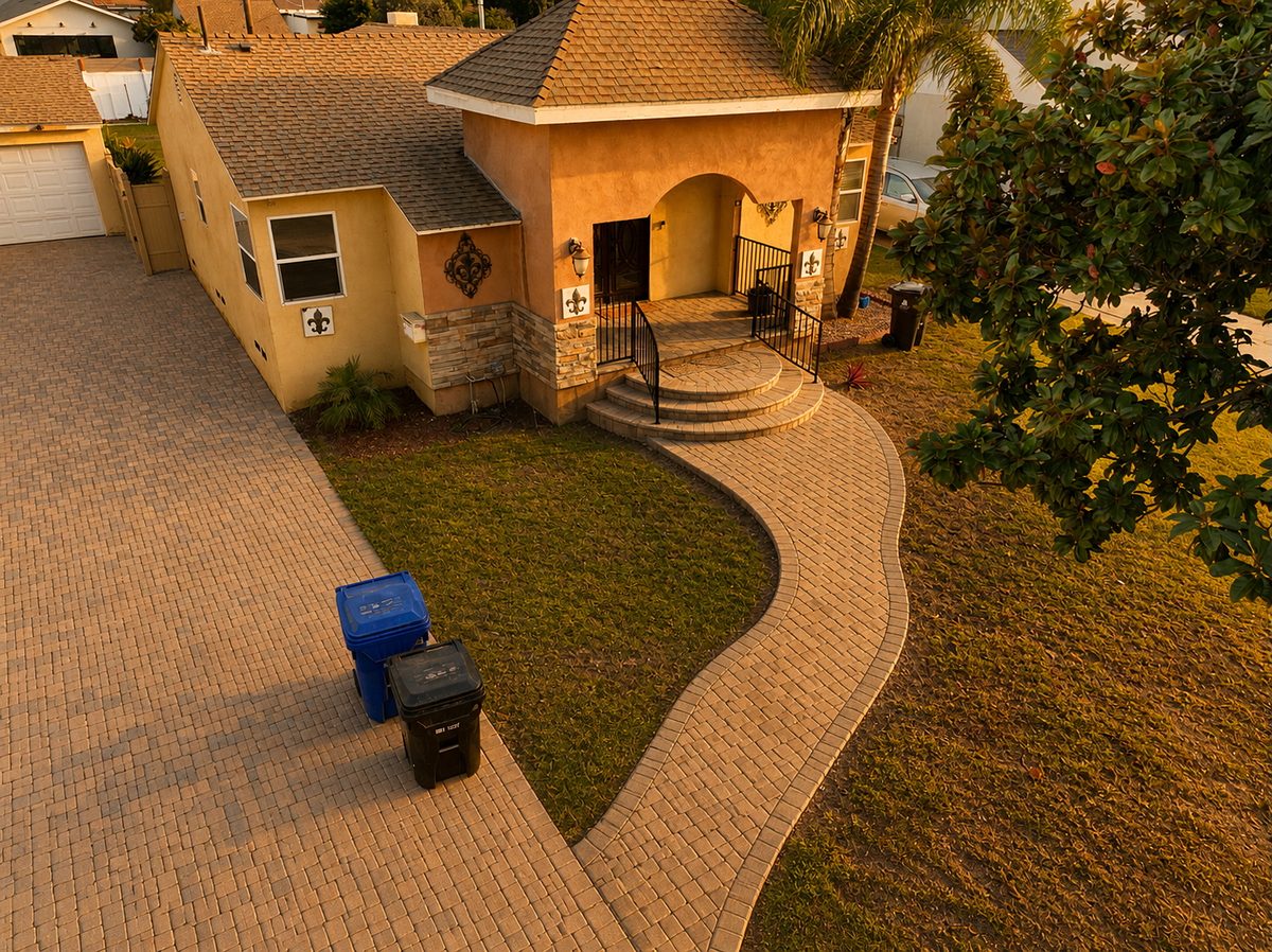 After: Paver driveway installation in Los Angeles