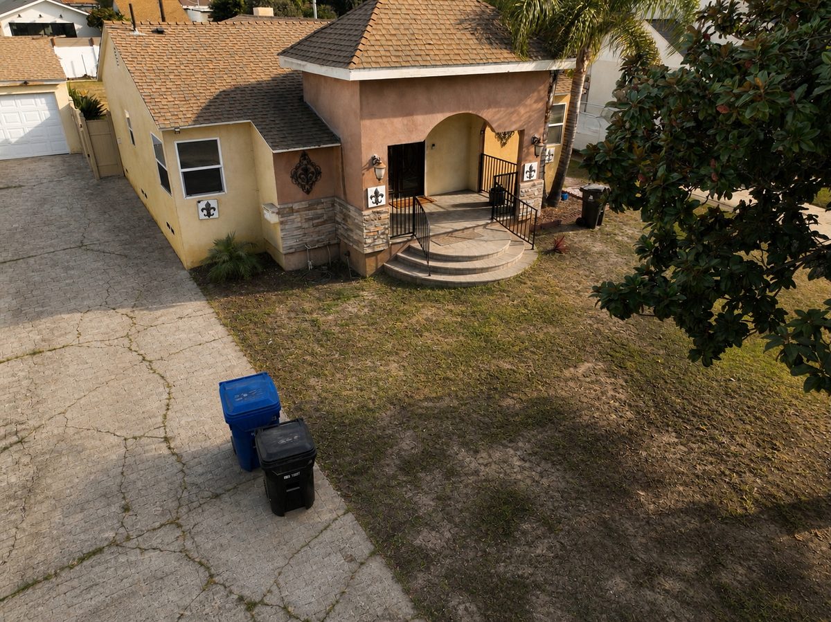 Before: Old driveway in Los Angeles