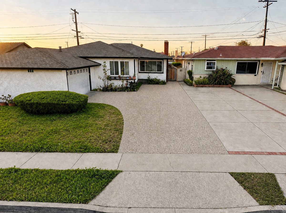 After: Pebble Tec driveway in Gardena