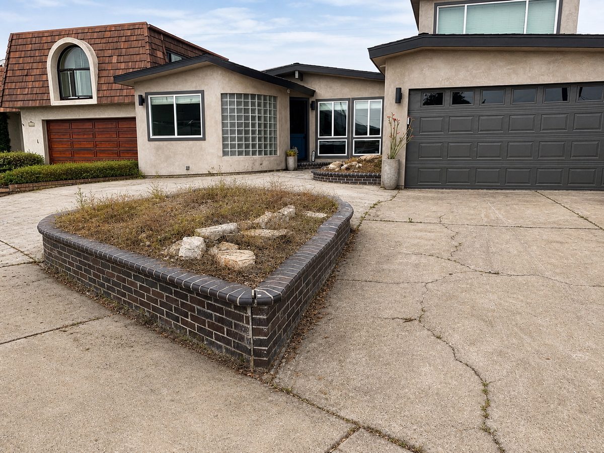Before: Old driveway in Lomita