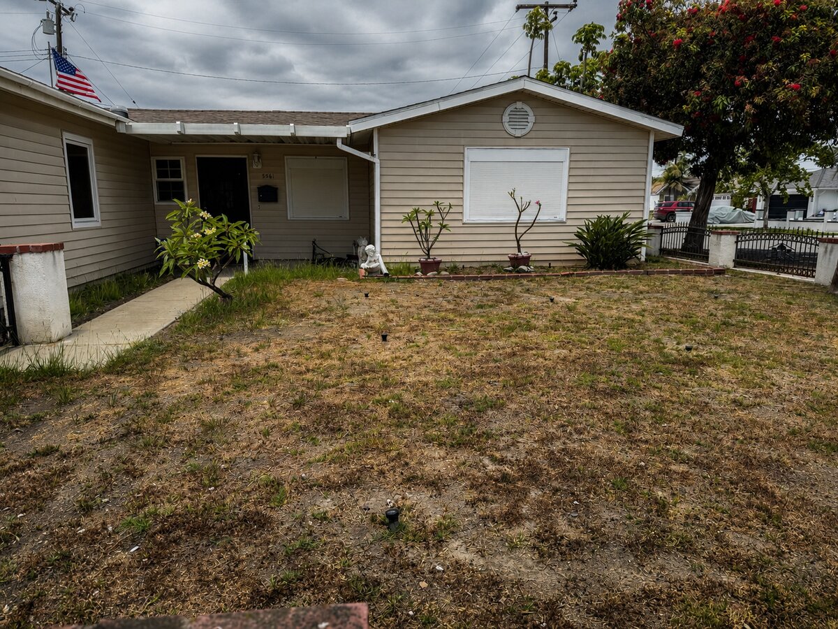 Before: Outdoor area in Huntington Beach